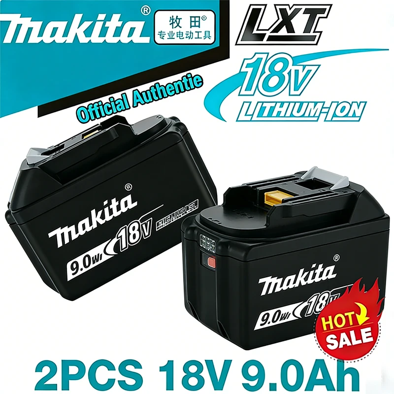 

9.0Ач Макита Аккумулятор 100% оригинальный Makita BL1830, 18В, 9000мАч, совместим с BL1830, BL1815, BL1860, BL1840, для инструментов, перезаряжаемый
