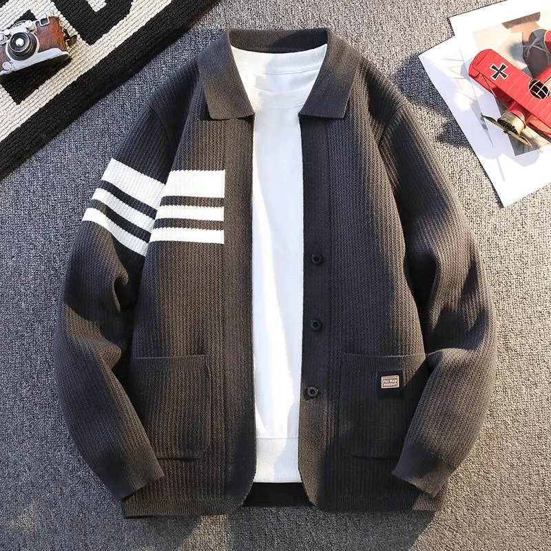 

2026 Spring/Summer New Style Fashion-able Versatile Knitted Cardigan Men's Sweater Jacket