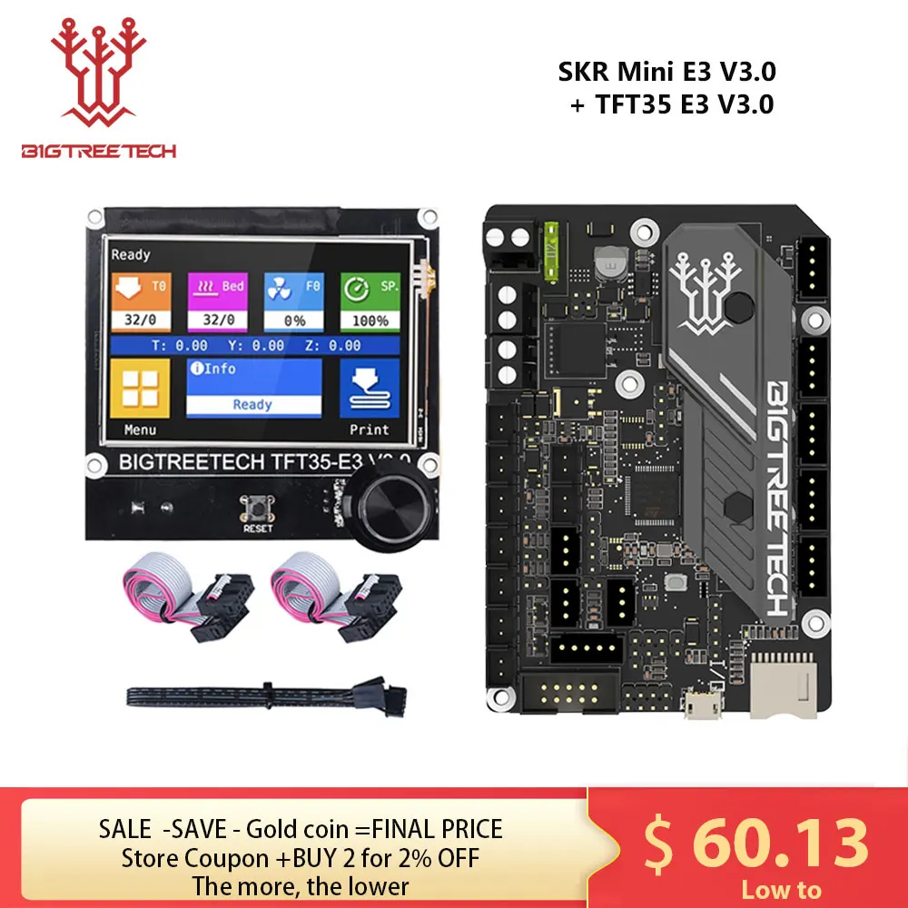 

BIGTREETECH SKR MINI E3 V3.0+TFT35 E3 V3.0 TMC2209 3D Printer Parts BTT Motherboard For Ender 3 Ender 5 Pro Upgrade Kits