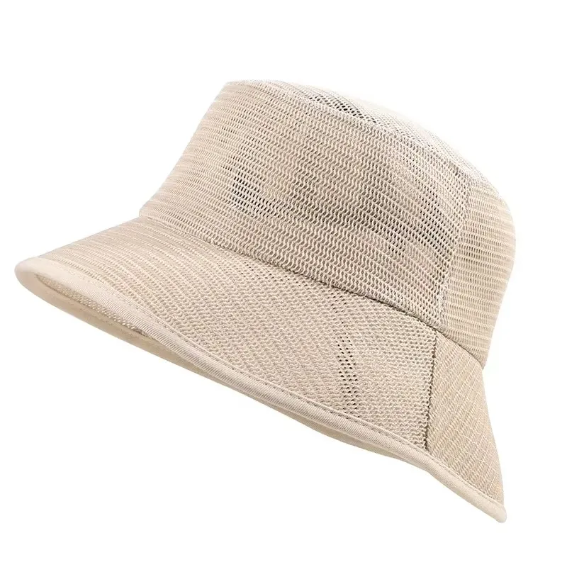 Full Mesh Breathable Oversize Bucket Hats Man Big Head Outdoor Fishing Sun Hat Lady Plus Size Panama Beach Cap 58cm 60cm 62cm
