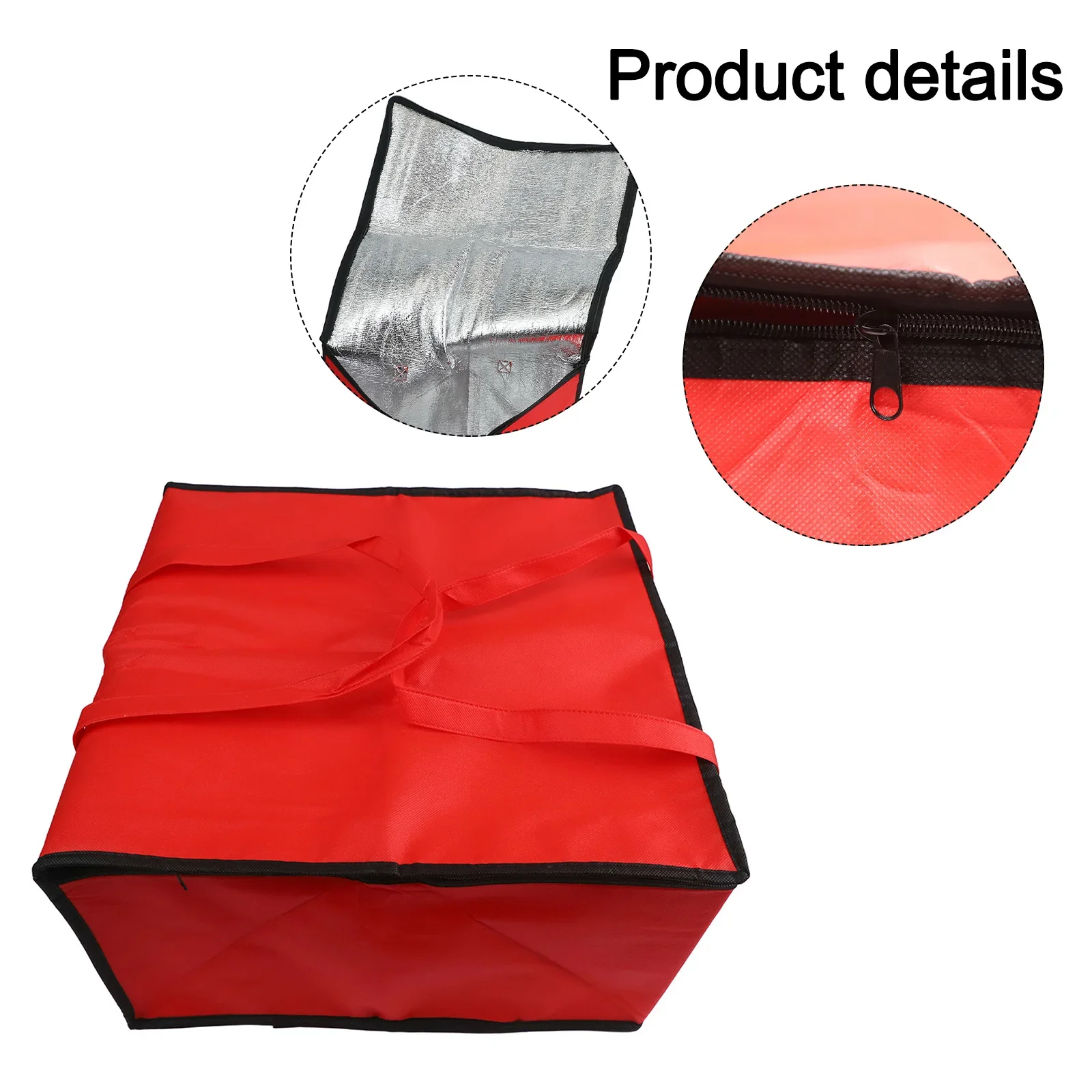 Hot New Practical Insulated Bag Pizza Red Ruck Takeaway Thermal Warm Waterproof 14inch Camping Delivery Bag Food
