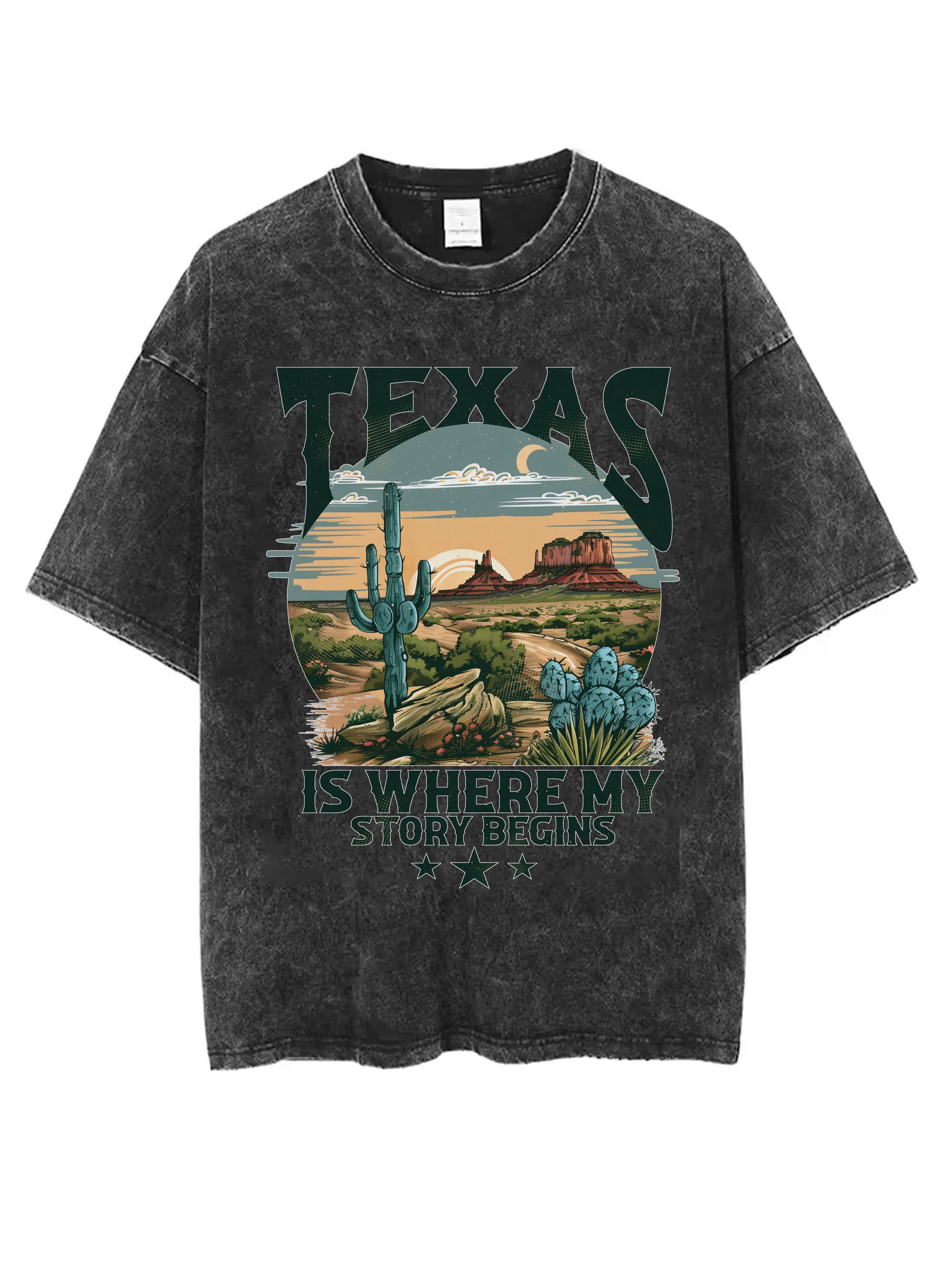 

Texas Is Where My Story Begins Silence is the Worst of Noise Music T-Shirt New Black Washed Round Neck T-Shirt for Men Winter