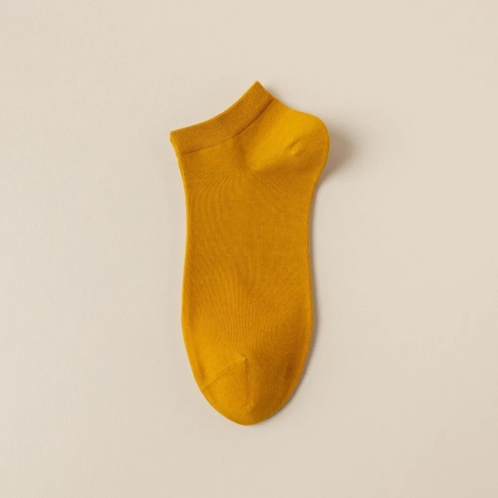 

New Solid Color Short Socks Breathable Comfortable Cotton Socks Thin Lightweight Boat Socks Men
