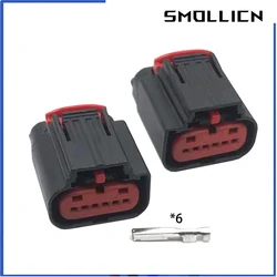 2 Sets 6pin 1438153-5 1-1419168-1 1-1419168-2 Accelerator Pedal Position Throttle Connector Mass Air Flow Meter Plug For Ford GM