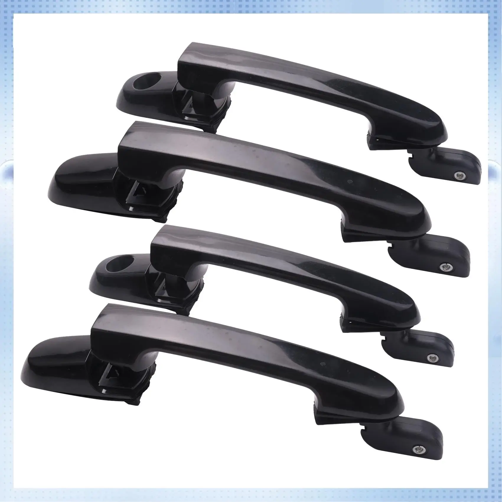 

AM-4 Pcs Black Car Door Handle Front Rear LH RH Exterior Car Door Handle, For Hyundai Accent Dodge Attitude 2006-2011
