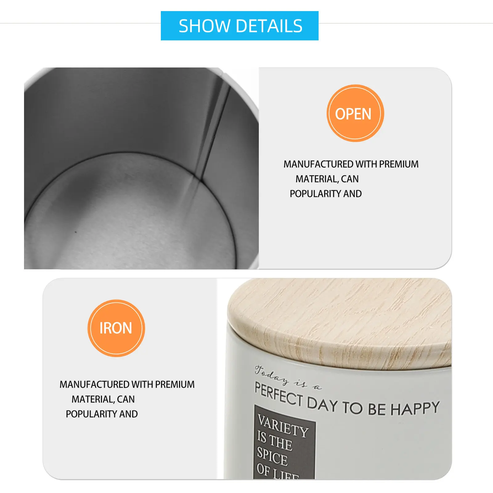 Juego de 3 Recipientes Metálicos Rústicos para Café, Té, Bocadillos, Almacenamiento de Alimentos Secos, Decoración para la Cocina