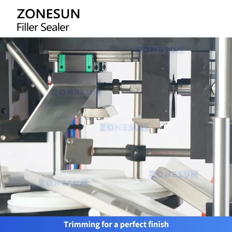Zonesun Sigillatore per tubi in plastica Macchina di riempimento e sigillatura monoblocca Sigillatore ad ultrasuoni Imballaggio per tubi cosmetici ZS-FS008U