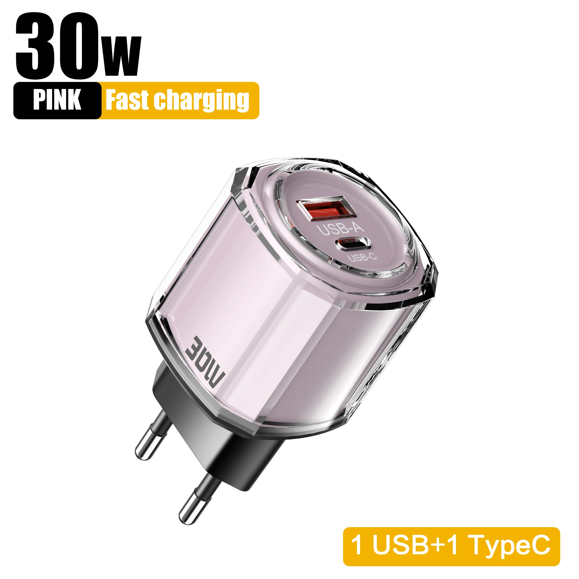 30W USB C-oplader Muti-poorten Snel opladen Snel opladen QC3.0 Type C PD Mobiele telefoon-muuradapter voor iPhone 16 Pro Xiaomi 15