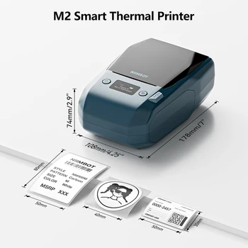 Niimbot M2 Portable Thermal Transfer Label Printer 300 DPI Multi-function Sticker Printer Wireless For Office Tag Power Phone/PC