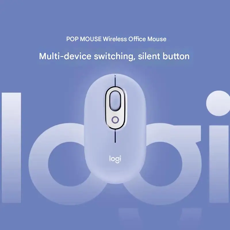 

Logitech POP Mouse Portable Wireless Mouse Bluetooth Silent Technology Precision/Speed Compact Design Bluetooth USB Multi-Device