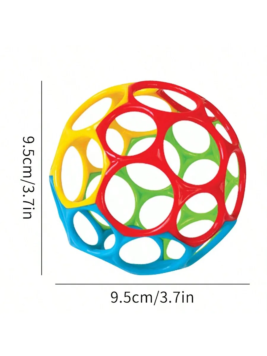 كرة خشخيشة حسية للأطفال 6 في 1 خالية من مادة BPA - لعبة إمساك ناعمة مع صوت لطيف وحلقات دوارة |   لعبة تعلم مونتيسوري f
