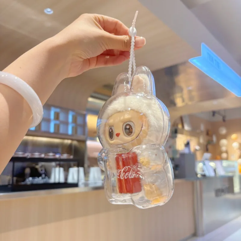 LABUBU  Cola Happiness Factor Transparent Protective Case High-quality Doll Protective Case  Bag Hanging Accessory for Going Out