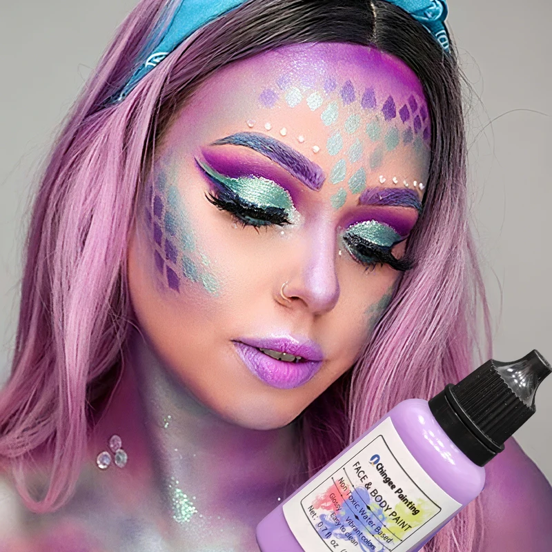 مجموعة طلاء الجسم مكونة من 12 لونًا للهالوين والحفلات التنكرية والحفلات، ألوان زيتية خاصة مائية سريعة الجفاف والوجه وفن جرافيتي كامل الجسم