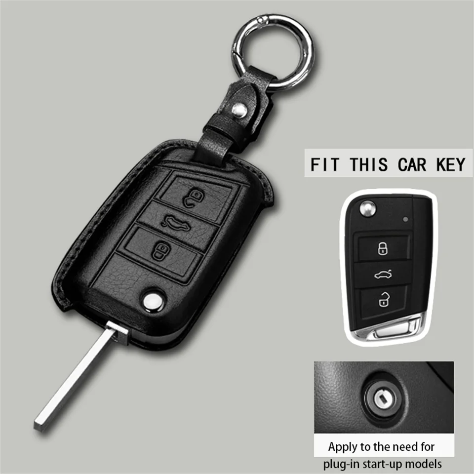 Car Key Case Cover For Volkswagen VW Golf 7 gti mk7 r Touran Skoda Octavia 3 Superb Karoq Kodiaq Seat Leon mk3 Ateca Accessories