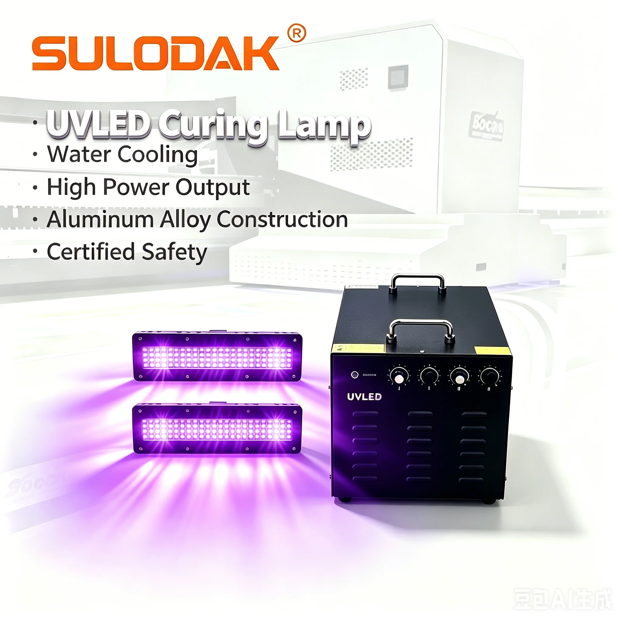 20040 High Power 1440W UV LED Curing Lamp UVLED Ink Curing Lamp for Large-format UV Printer