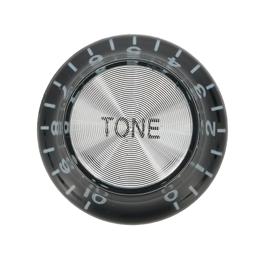 4pcs Aluminum Guitar Tone And Volume Speed Control Knobs Silver Silver Top Hat Bell For GB LP SG Electric Guitar Accessories