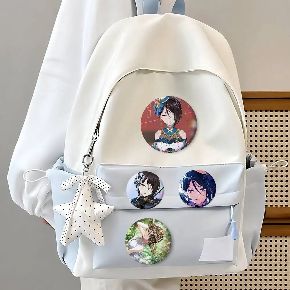 Ya-sshio Rui Ba-snG Dr-ea-sm Fashion Button Badge Pin Set Cool Anime Game Cartoon Music Design Brooch For Backpack Clothes