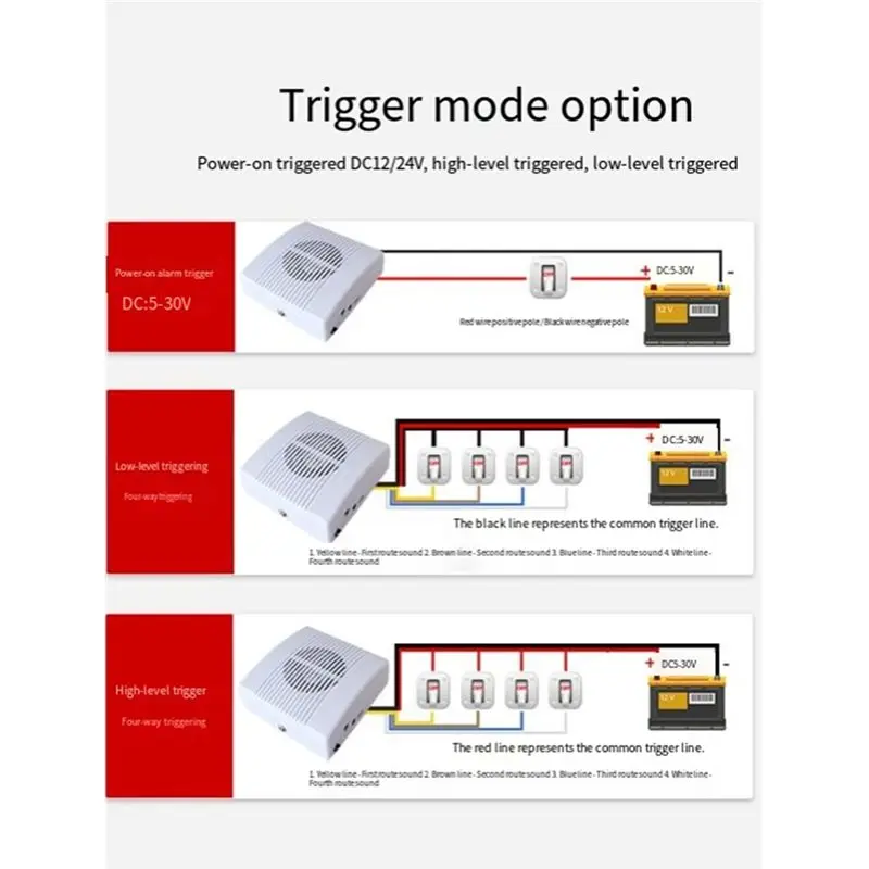 N82R Multipletrigger Sound Lautsprecher Für Lkw Auto Reverse Horn Sprachaufforderung Lautsprecher Sound Lautsprecher
