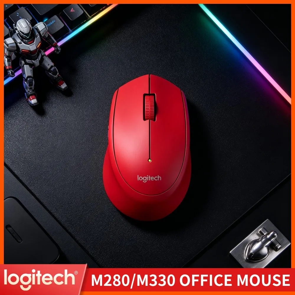 Logitech M280 Wireless Mouse 10M Range 18-Month Battery 1000 DPI Ergonomic Design For Home Office Linux PC