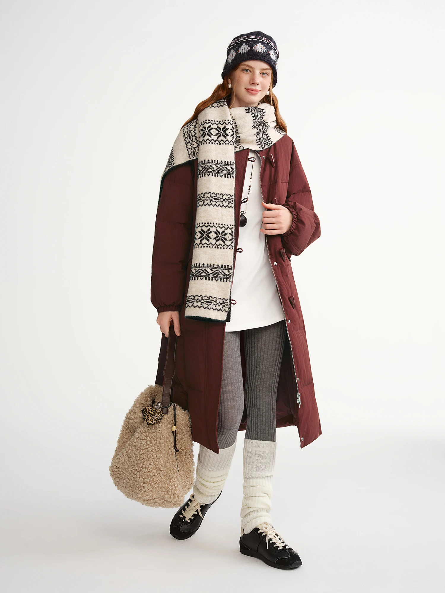 DUSHU الوقوف طوق القرن زر طويل أسفل سترة 2025 الأبيض بطة أسفل سترة بسيطة الصلبة الترفيه معاطف مستقيمة فضفاضة تناسب