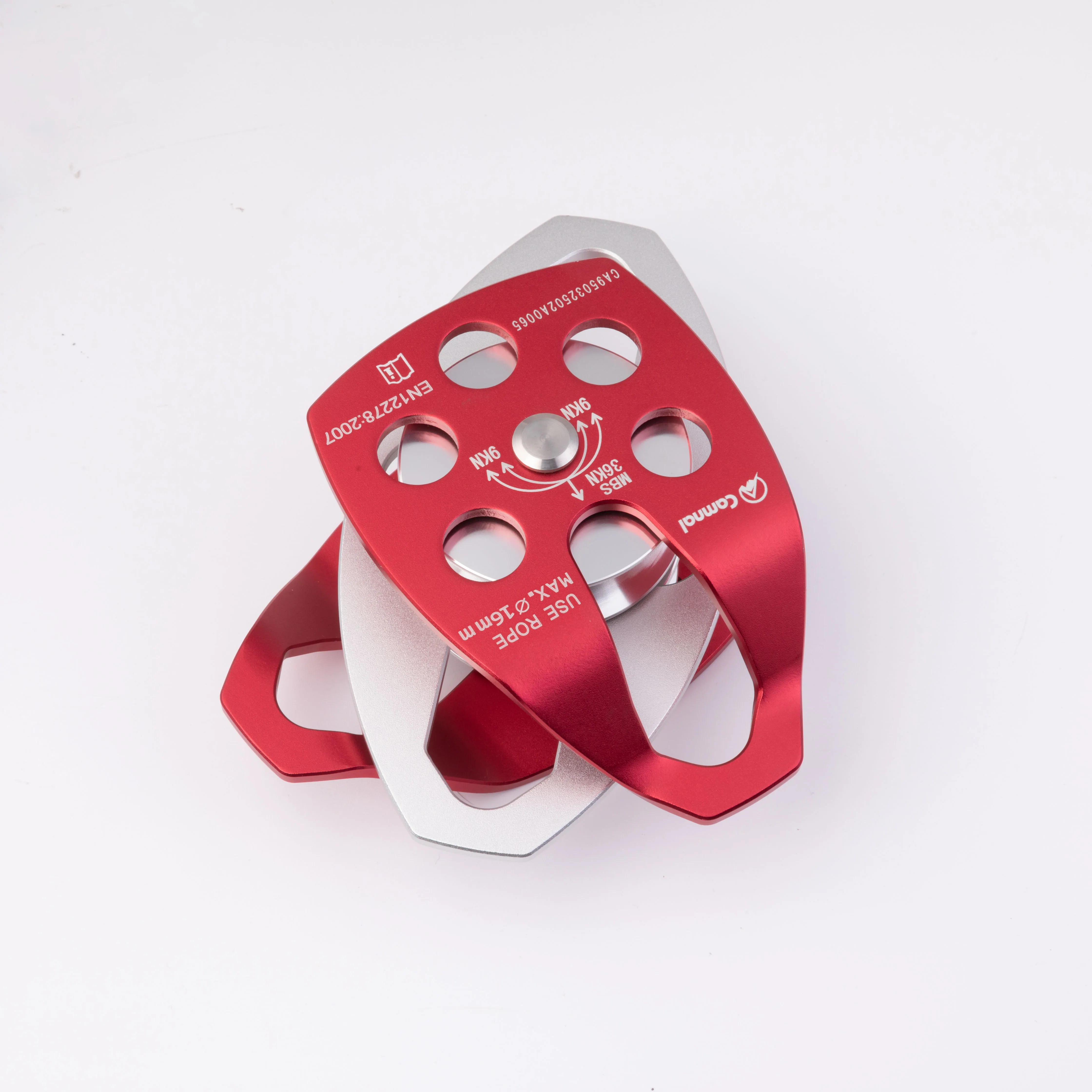 Camnal Lightweight 36KN Double Swing Pulley for Mountain Climbing Rock Climbing Caving Rappelling Rescue Dragging Caving Rescue