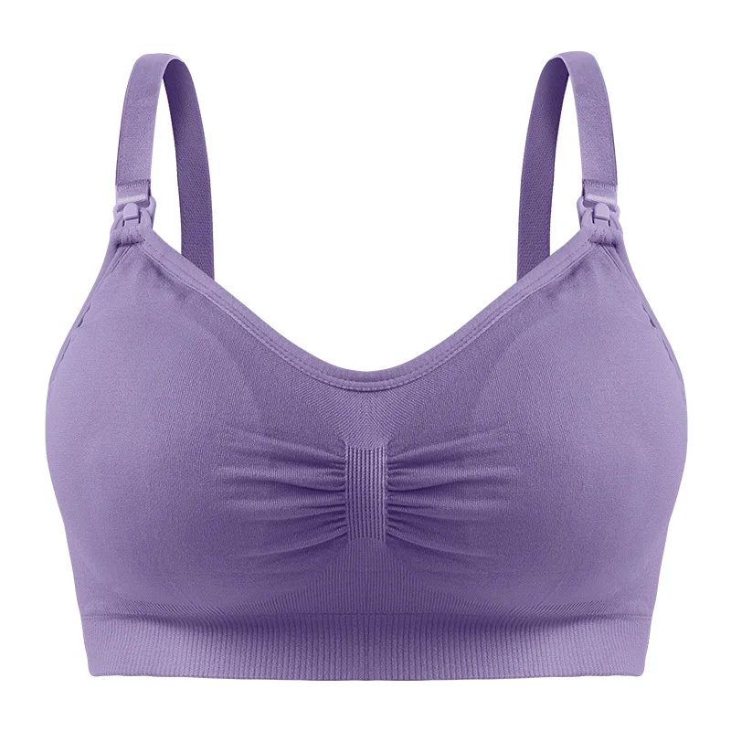 Back Three-row Clasp Woman Brassiere Nursing Bra Girl Front Opening Double-layer Seamless Postpartum Breathable Lady Underwear