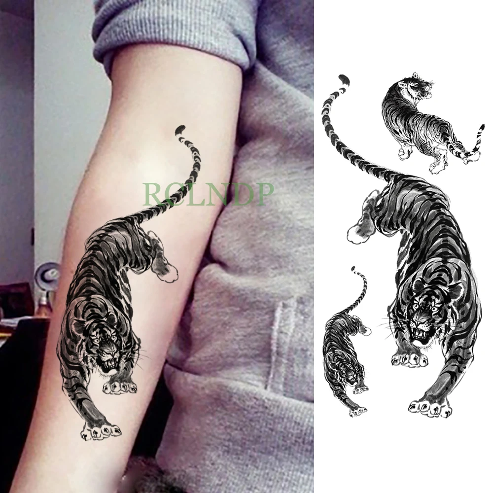 Waterproof Temporary Tattoo Sticker eagle hawk bird Fake Tatto Flash Tatoo leg Arm hand foot tatouage for Men Girl Women lady image 4