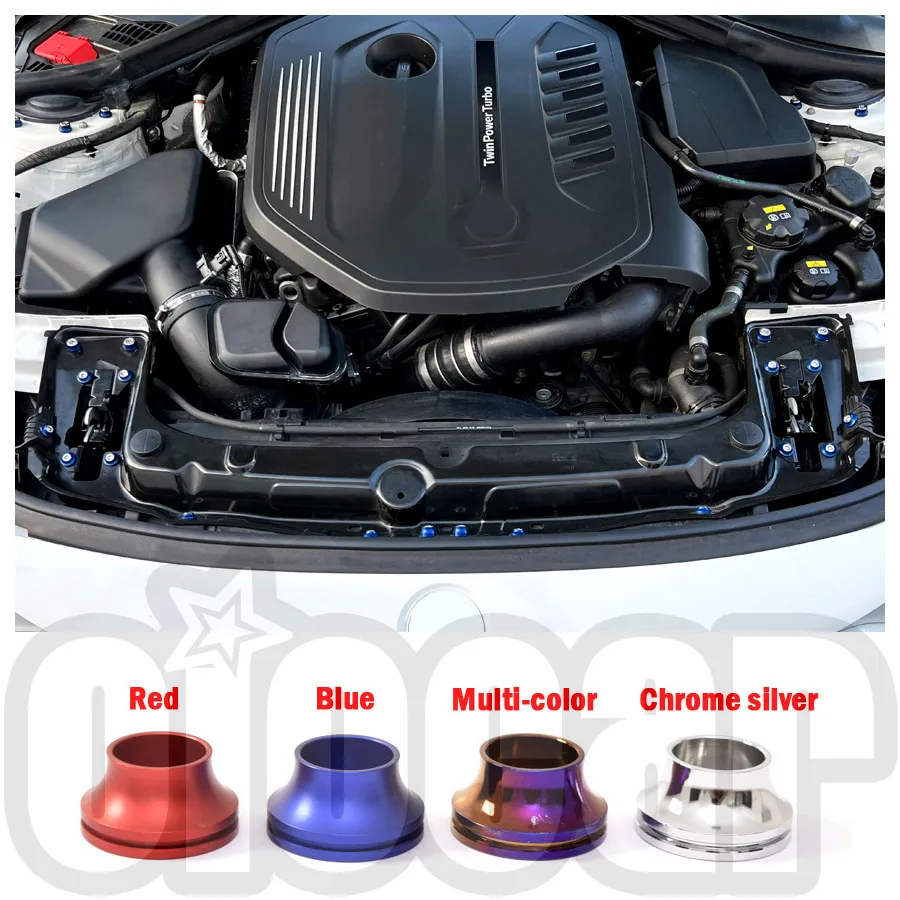 

OiOMOTORS Front Bonnet Body Bolts and Nuts Dress Up Hardware Kit for 1Series F20 2Series F22 3Series F30 F31 4Series F32 F33 F36
