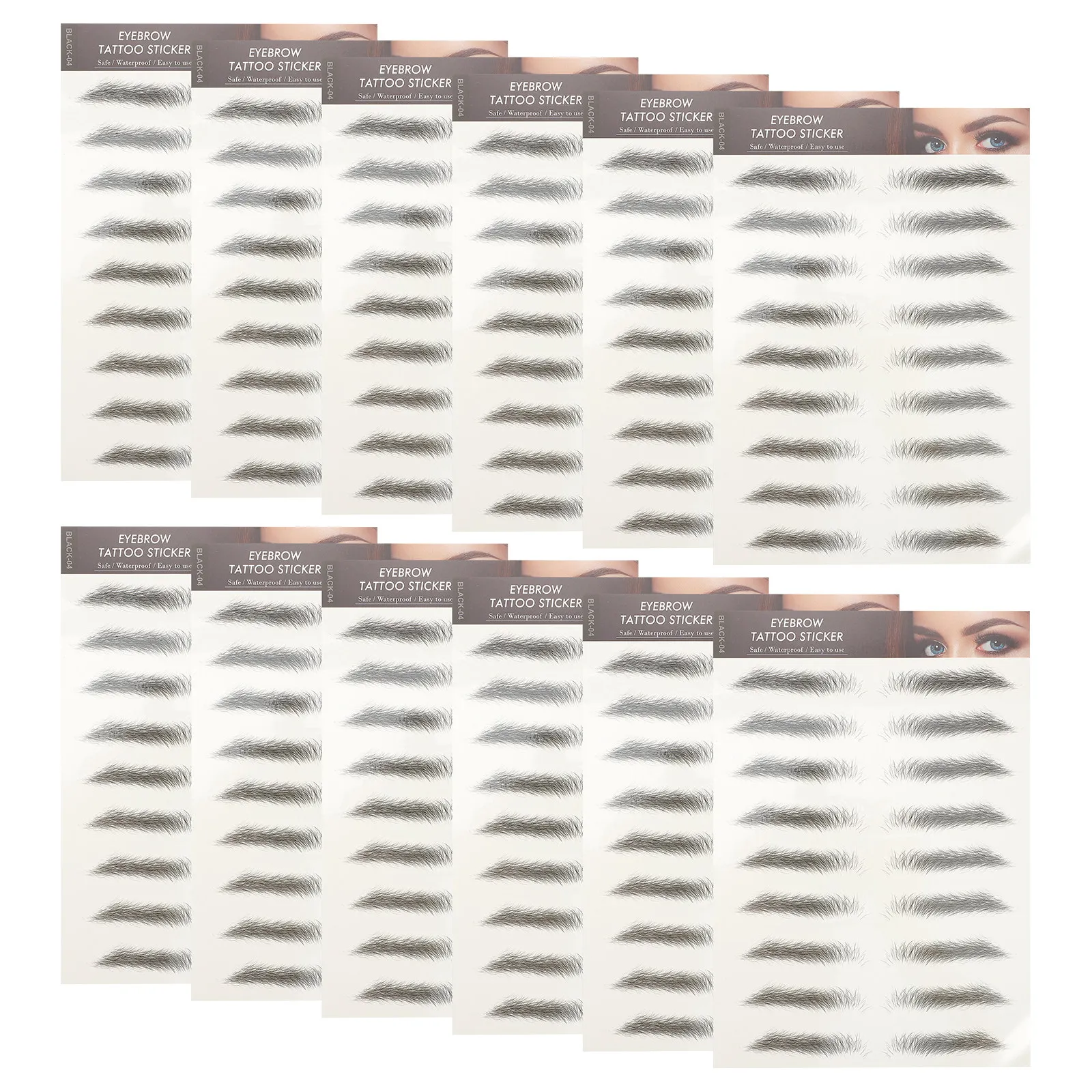 

Eyebrow Stickers Waterproof False Eyebrows Cosmetics 3D Hair Like Brow Transfer Tattoo Imitation Stickers Natural Look Instant