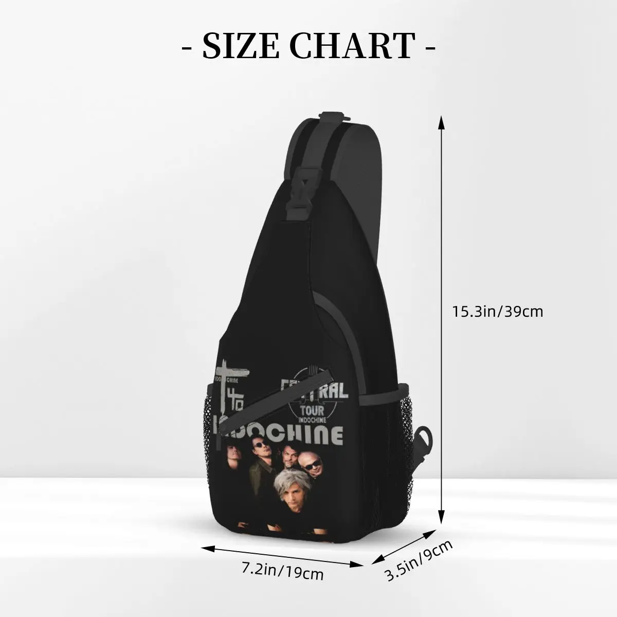 Indo chine Rock Band Schulter taschen Brust Cross body Schulter gurt Rucksack Wandern Reise Tages rucksäcke bedruckte Tasche