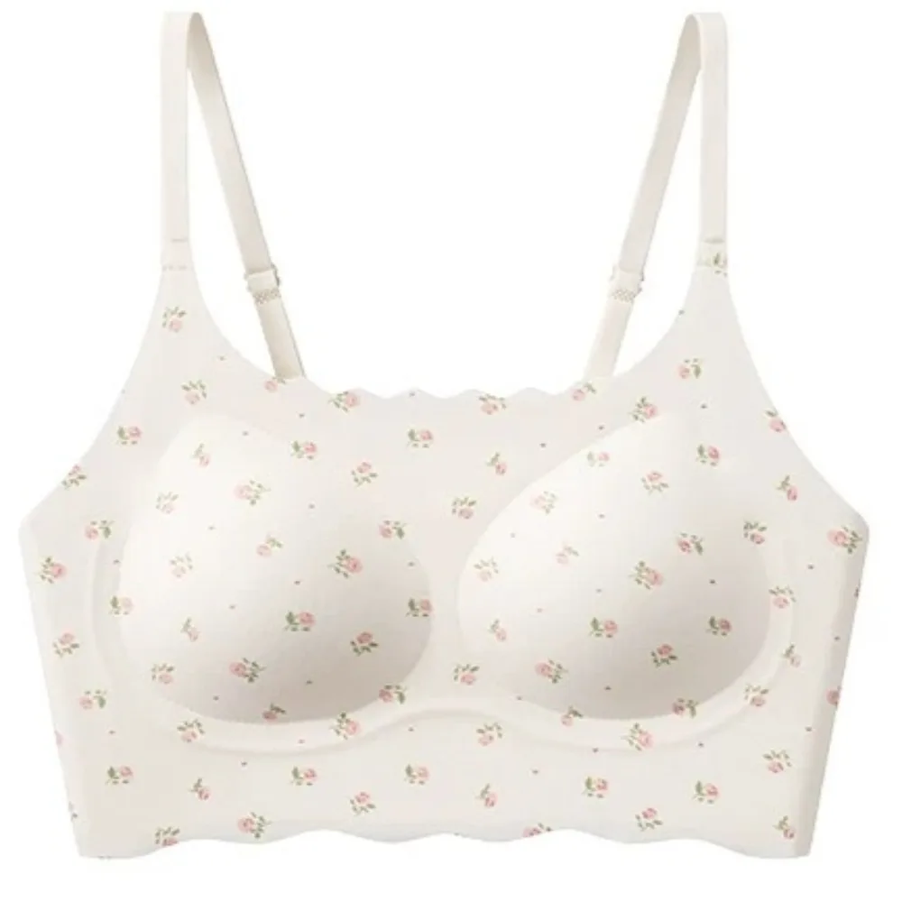 Cute Floral Bow Teen Girls Puberty Training Bra Stretchy Wireless Soft Comfort Daily Wear Camisole Bralette 34‑40ABC Best Seller
