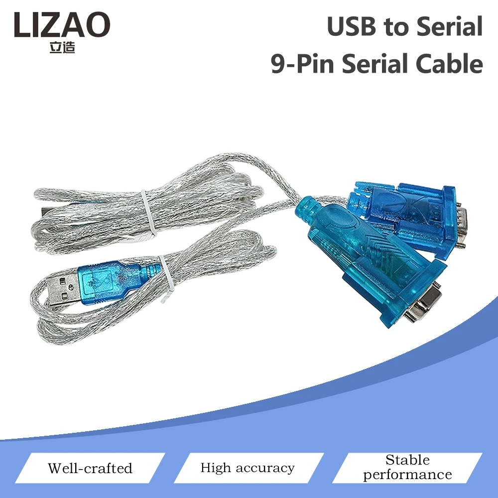 HL‑340 USB to RS232 DB9 Serial Adapter Cable TTL Level Male / Female Connector Optional 0.85m / 1.5m Length