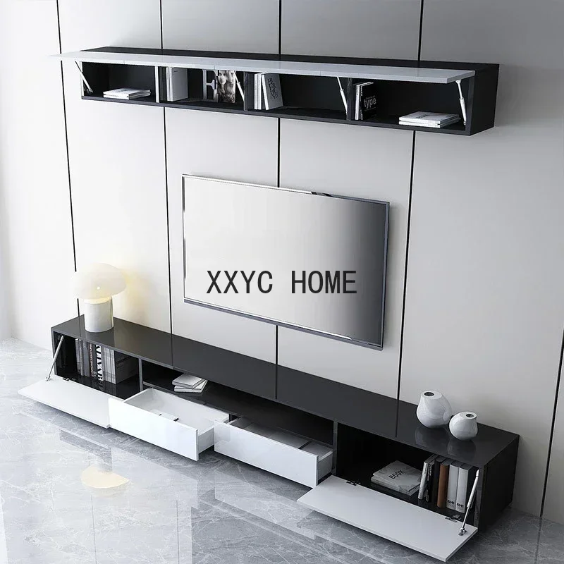 

Комбинированный настенный шкаф для гостиной, мебель для фоновой стены, для больших и малых квартир