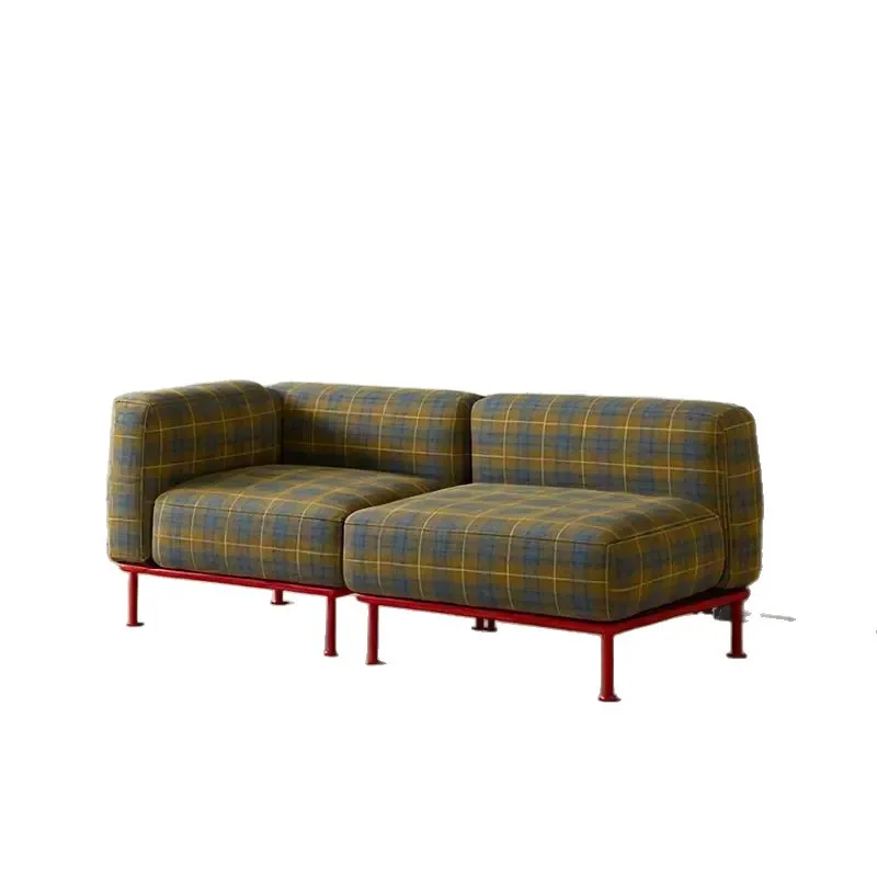 Sofa living room household small apartment designer wabi sandy wind dopamine straight row module sofa