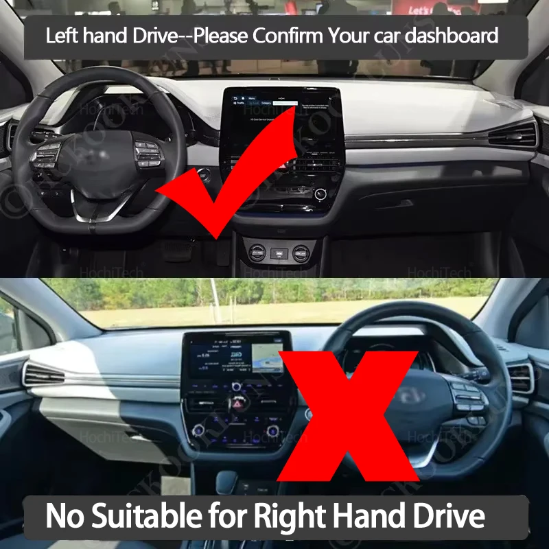 For Hyundai Ioniq Electric EV Hybrid PHEV 2020-2022 LHD Dashboard Cover Mats Avoid Light Pads Anti-UV Case Carpets Accessories