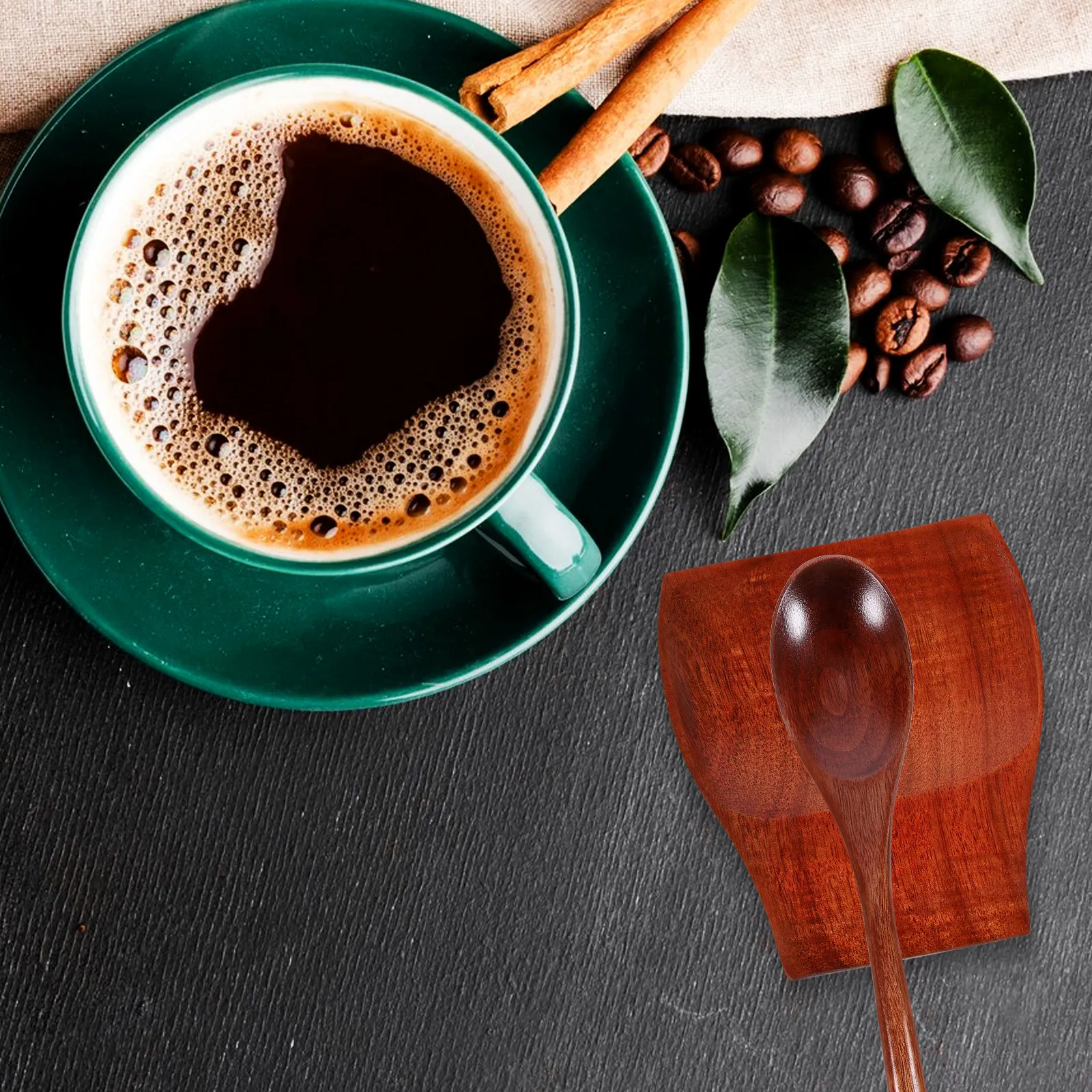 Wood Spoon Rest Multi Use Cooking Scoop Holder Small Tomato Sauce Dish Compact Countertop Cleaner Reusable Kitchen Accessory