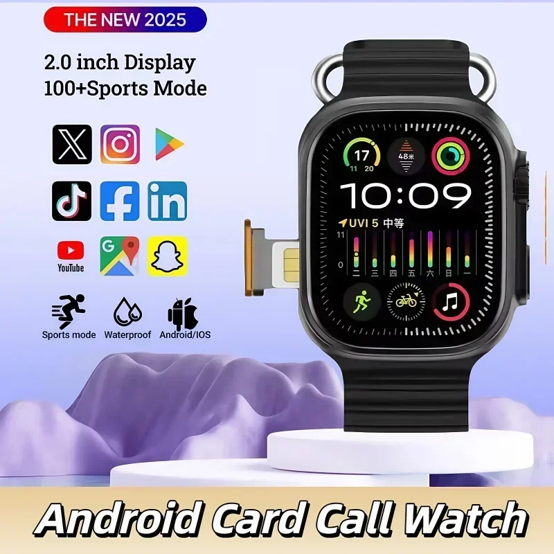 

2025 Новые 4G все сети GS29 Смарт-часы Android Работает S10 Система GPS Карта Google Play Шагомер Трекер сна SIM-карта