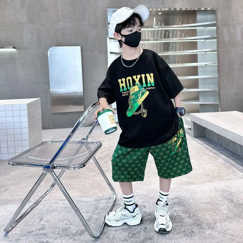

Letter Print Child Sets Boy's Clothing Set Clothes for Summer Single Suits and Cut Outdoor Kids Sweatshirt Children Children's