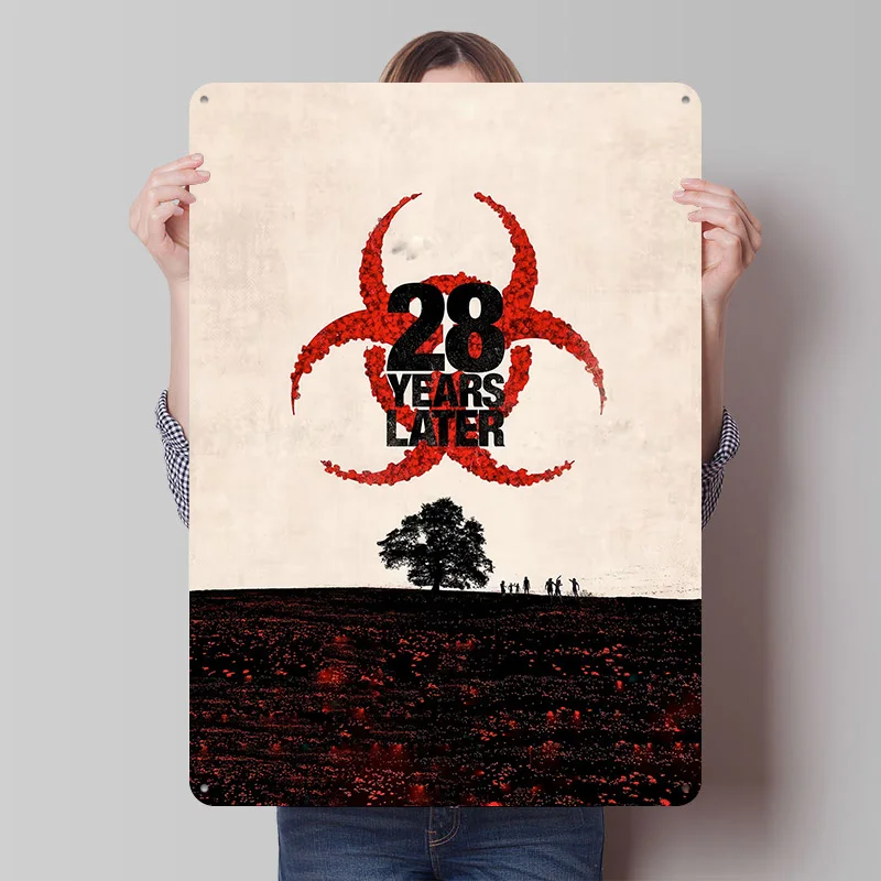 28 Years Later Movie Metal Poster Custom Wall Art Retro Vintage Tinplate Signs for Man Cave Gaming Room Decoration Cozy House