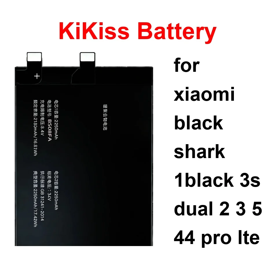 

Аккумулятор для мобильного телефона высокой эффективности BS05FA BS03FA BS08FA 2360-4500 мАч для Xiaomi Black Shark 1BLACK 3S Dual 2 3 5 44 Pro Lte
