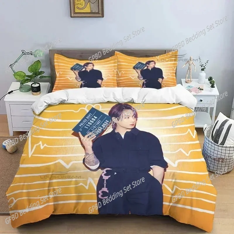 

Korean Popular Male Singer Group Comfortable Duvet Quilt Cover Pillowcase Bedding Set Children Bedroom Decoration Home Textile