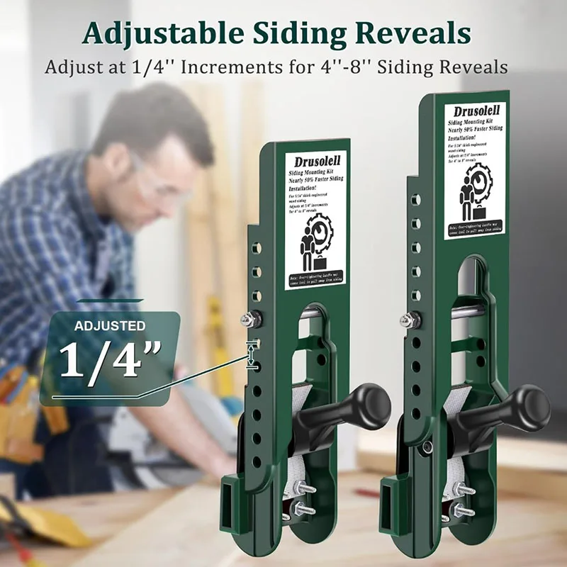 

Инструмент для установки фиброцементного и винилового сайдинга, регулируемый, 5/16 дюйма, 2 шт., Gecko Gauge