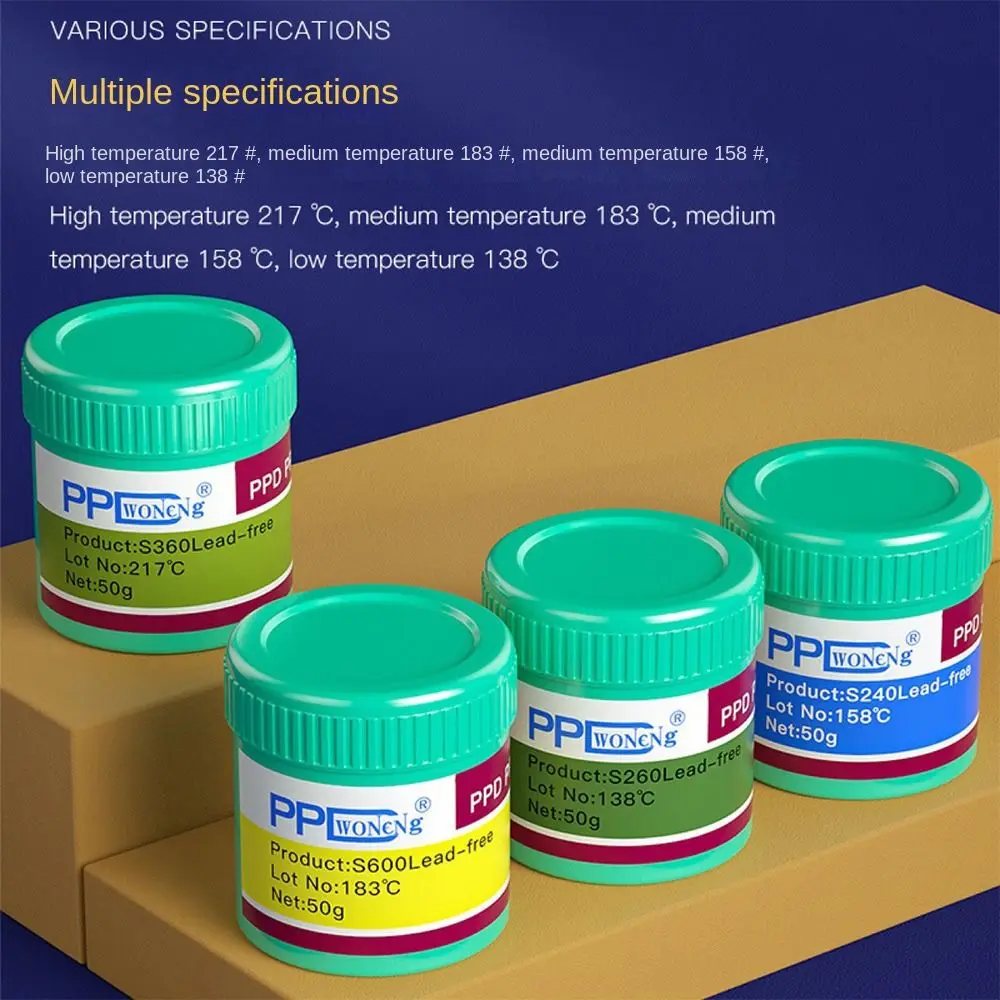 138 183 Degrees Soldering Flux Lead-Free Low Medium Temperature Tin Paste Solder Flux Paste for A8 A9 A10 A11 CPU Chip