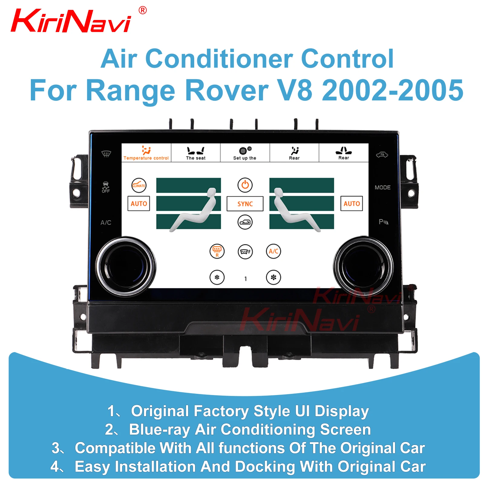 

10.1 Inch LCD Touch Screen Car Air Conditioning Display For Land Range Rover V8 2002 2005 AC Panel Radio Multimedia DVD Player