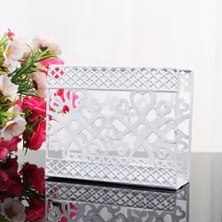 Creative Metal Napkin Holder Vertical Paper Towel Holder Napkin Clip Paper Dispenser Paper Storage Box Dining Table Decor