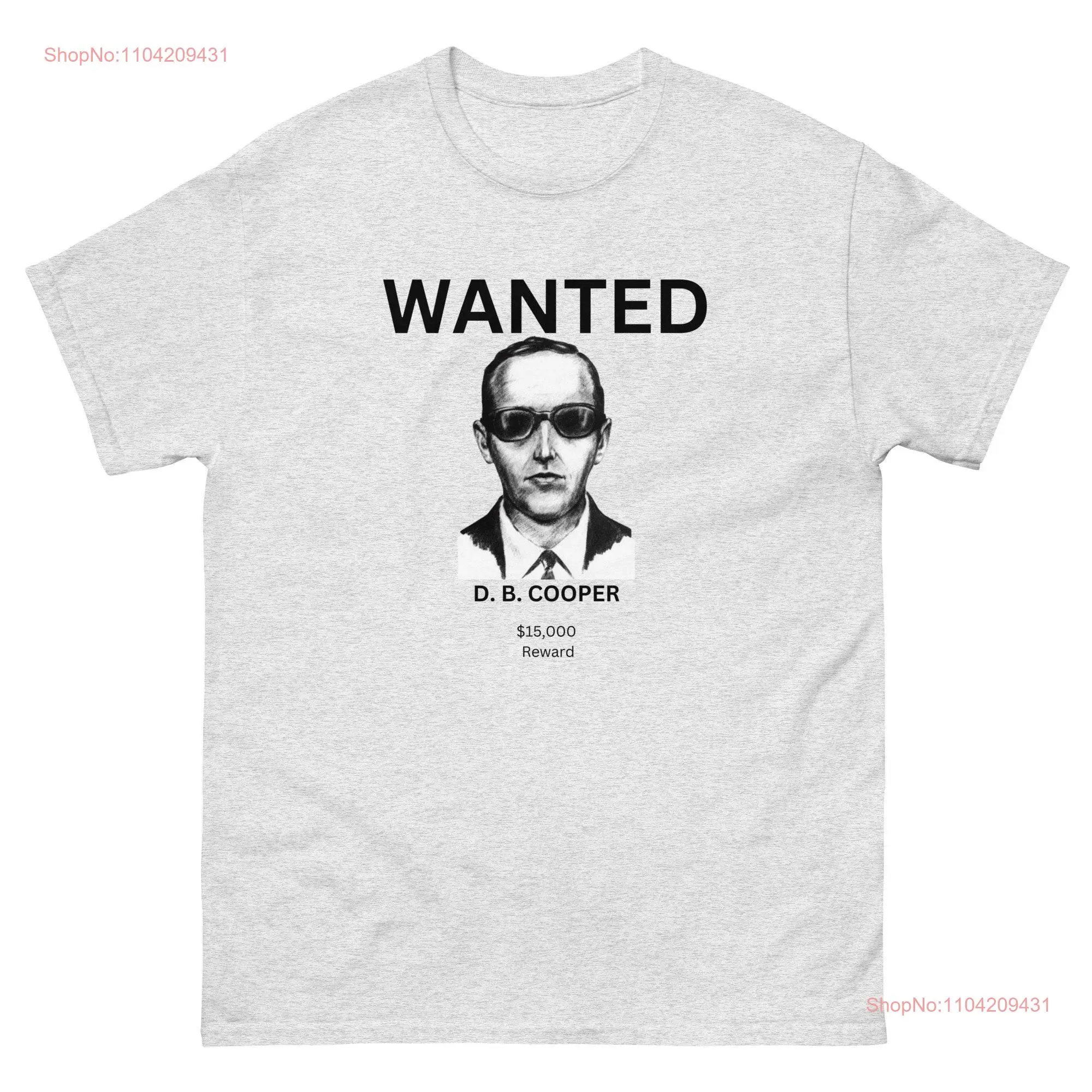 DB Cooper Lives T Shirt Hijacker Documentary Ransom Money Paratrooper Hijacking long or short sleeves