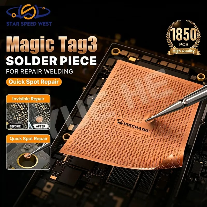MECHANIC Magic Tag 3 Lötplaster für Reparatur und Schweißen, Phosphorbronze, Schnelle Unsichtbare Reparatur für iPhone und Android Motherboards