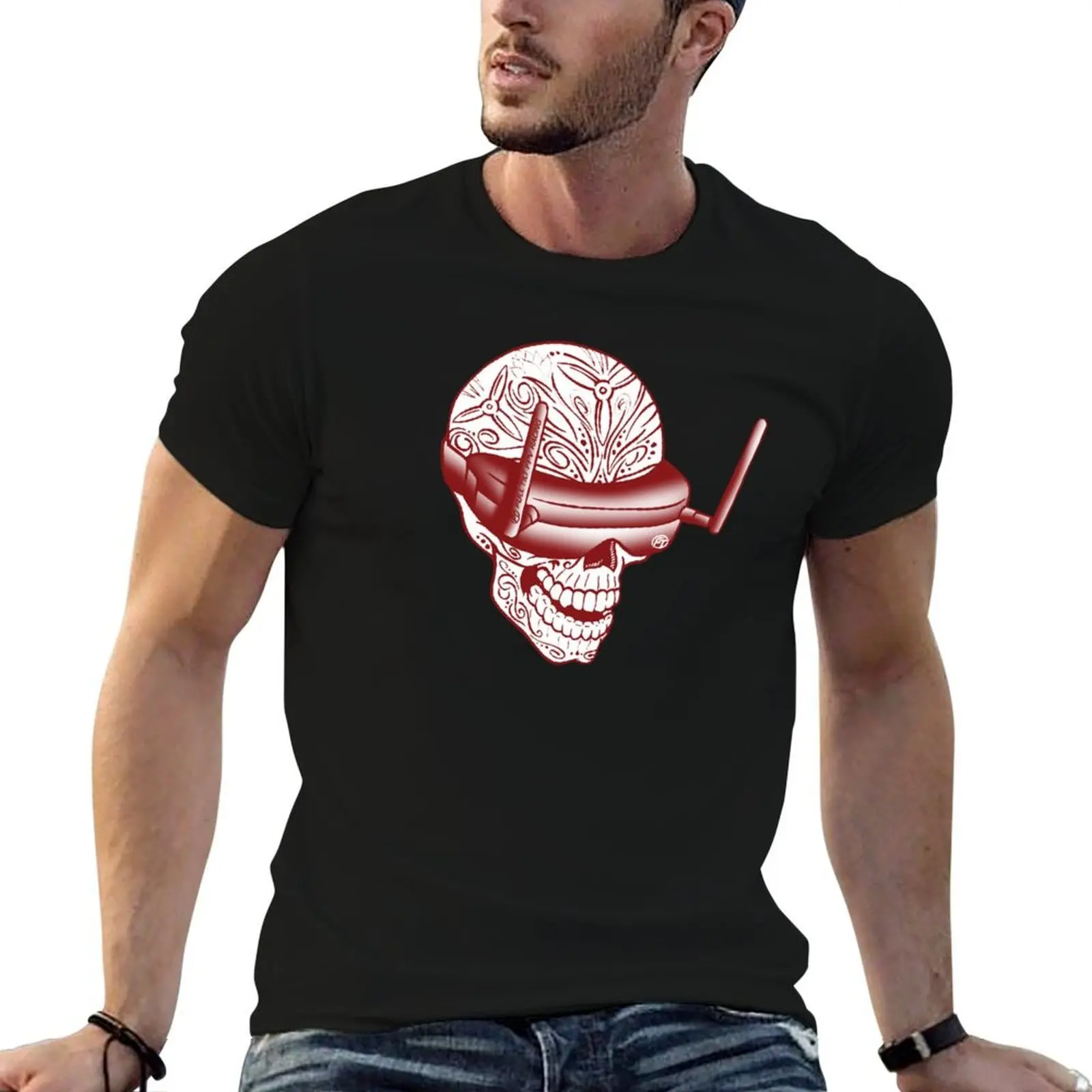 Full Tilt FPV Skully Graphic T-Shirt t shirts designer man t shirts for men t shirts cotton 100% T-shirt