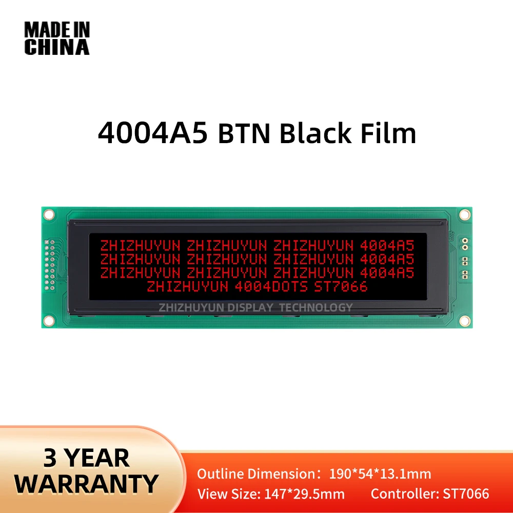 

Поддержка индивидуального LCD 4004A 5 LCD модуль BTN черная пленка Красный шрифт 190*54*13,1 LCM параллельный порт