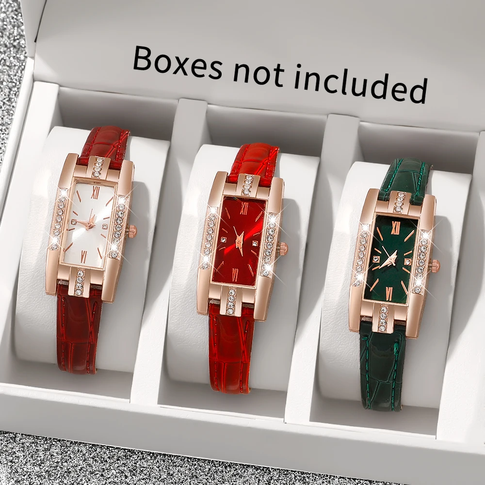 3pc New Women's Quartz Watch - Gift and Exquisite Combination - Suitable for All Holiday Occasions